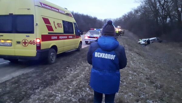 ДТП с микроавтобусом на трассе М-2 в Курской области. 10 января 2018 ДТП с микроавтобусом на трассе М-2 в Курской области. 10 января 2018