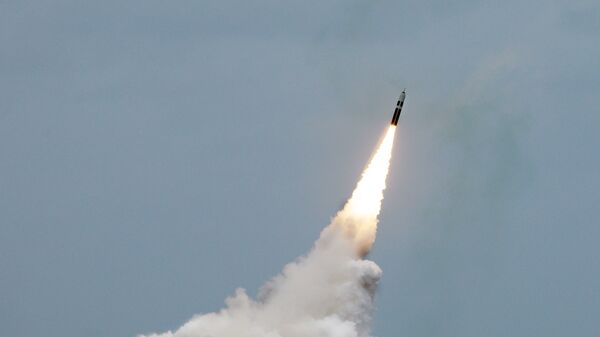 Пуск ракеты подводного базирования Trident II D5 Пуск ракеты подводного базирования Trident II D5