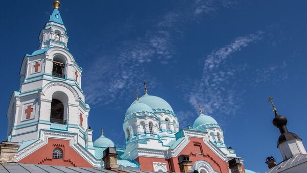 Собор Преображения Господня Валаамского Спасо-Преображенского монастыря. Архивное фото Собор Преображения Господня Валаамского Спасо-Преображенского монастыря. Архивное фото