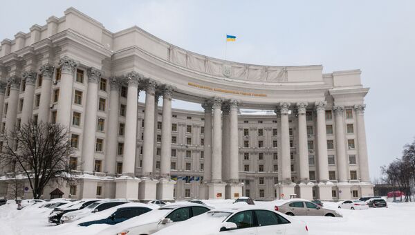 Здание Министерства иностранных дел Украины в Киеве. Архивное фото Здание Министерства иностранных дел Украины в Киеве. Архивное фото