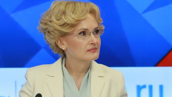 Заместитель председателя Государственной Думы РФ Ирина Яровая на пресс-конференции. Архивное фото Заместитель председателя Государственной Думы РФ Ирина Яровая на пресс-конференции. Архивное фото