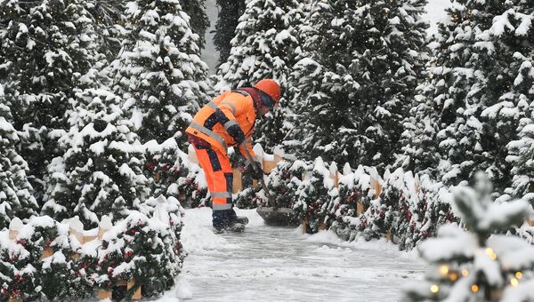 Коммунальные службы Москвы ликвидируют последствия сильного снегопада на Манежной площади Коммунальные службы Москвы ликвидируют последствия сильного снегопада на Манежной площади