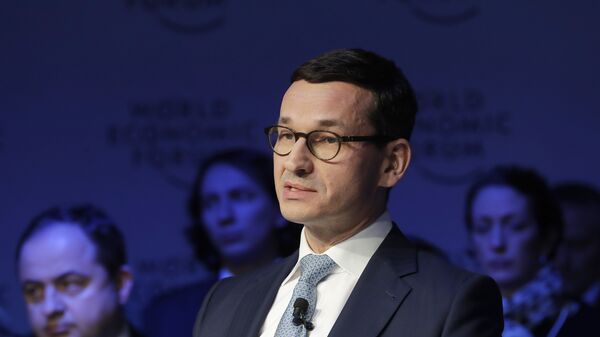 Премьер-министр Польши Матеуш Моравецкий на Всемирном экономическом форуме в Давосе. 27 январня 2018 Премьер-министр Польши Матеуш Моравецкий на Всемирном экономическом форуме в Давосе. 27 январня 2018