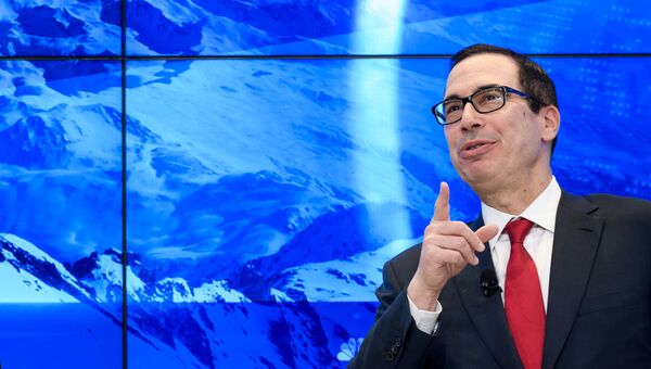 Министр финансов США Стивен Мнучин в Давосе Министр финансов США Стивен Мнучин в Давосе