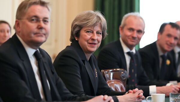 Премьер-министр Великобритании Тереза Май на заседании Объединенного комитета министров, Лондон. 14 марта 2018 Премьер-министр Великобритании Тереза Май на заседании Объединенного комитета министров, Лондон. 14 марта 2018