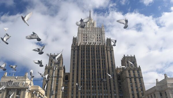 Здание министерства иностранных дел России. Архивное фото Здание министерства иностранных дел России. Архивное фото