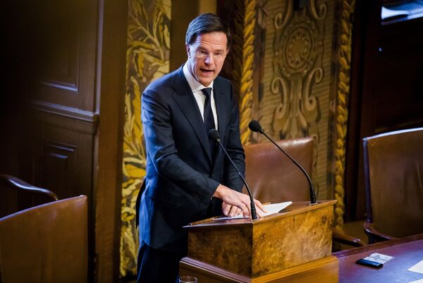Премьер-министр Нидерландов Марк Рютте во время выступления Премьер-министр Нидерландов Марк Рютте во время выступления