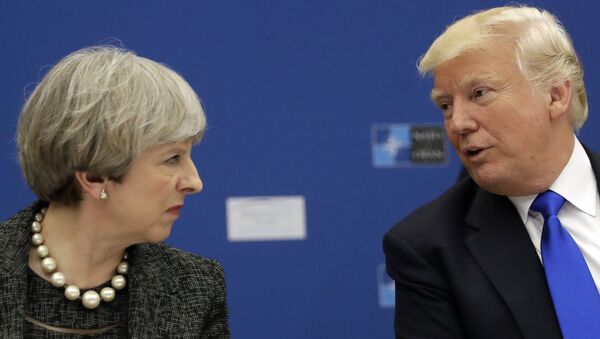 Премьер-министр Великобритании Тереза Мэй и президент США Дональд Трамп Премьер-министр Великобритании Тереза Мэй и президент США Дональд Трамп