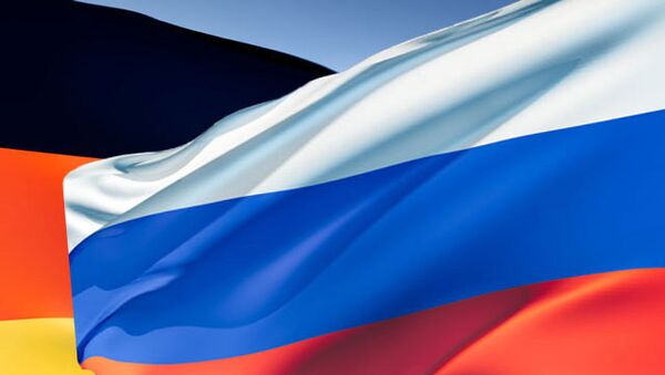 Флаг России и Германии Флаг России и Германии