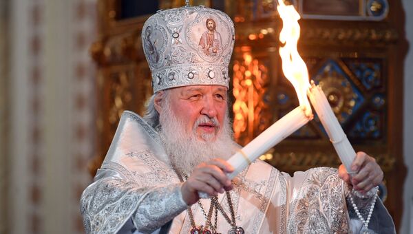 Патриарх Московский и всея Руси Кирилл на праздничном пасхальном богослужении в храме Христа Спасителя Патриарх Московский и всея Руси Кирилл на праздничном пасхальном богослужении в храме Христа Спасителя