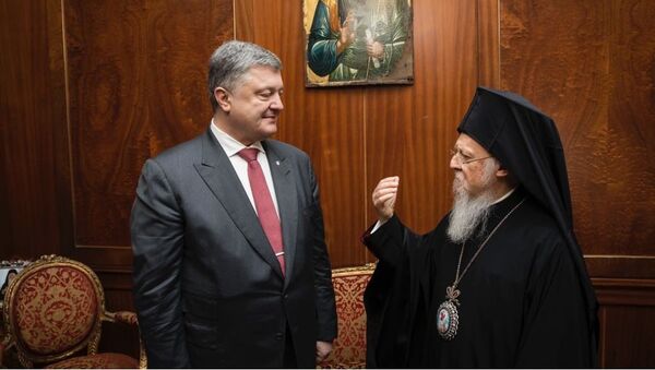 Президент Украины Петр Порошенко и Константинопольский патриарх Варфоломей Президент Украины Петр Порошенко и Константинопольский патриарх Варфоломей