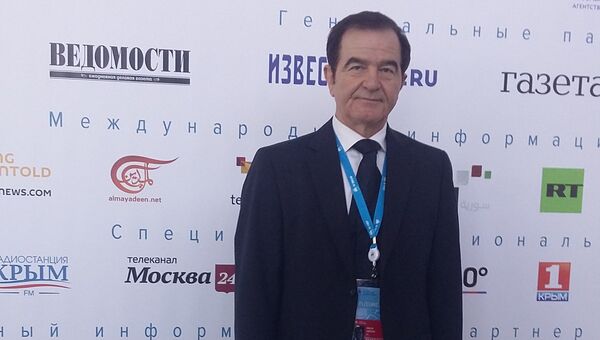 Секретарь Общества греко-российской дружбы, президент общества друзей Крыма в Греции Павлос Христу на Ялтинском международном экономическом форуме. Архивное фото Секретарь Общества греко-российской дружбы, президент общества друзей Крыма в Греции Павлос Христу на Ялтинском международном экономическом форуме. Архивное фото