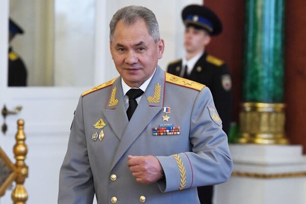 Министр обороны РФ Сергей Шойгу после церемонии инаугурации президента РФ Владимира Путина. 7 мая 2018 Министр обороны РФ Сергей Шойгу после церемонии инаугурации президента РФ Владимира Путина. 7 мая 2018