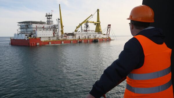 Строительство газопровода на Черном море Строительство газопровода на Черном море
