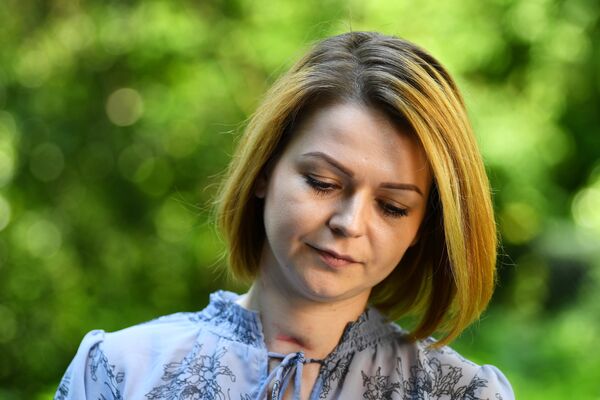 Юлия Скрипаль во время интервью агентству Рейтер в Лондоне, Великобритания. 23 мая 2018 Юлия Скрипаль во время интервью агентству Рейтер в Лондоне, Великобритания. 23 мая 2018
