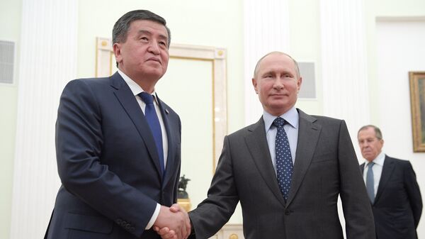 Владимир Путин и президент Киргизии Сооронбай Жээнбеков Владимир Путин и президент Киргизии Сооронбай Жээнбеков