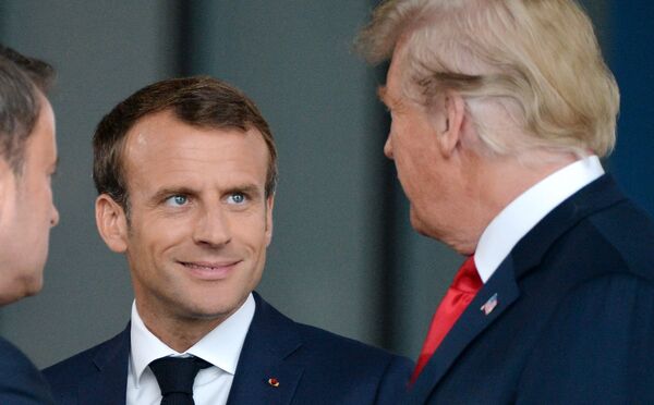 Президент Франции Эммануэль Макрон и президент США Дональд Трамп на саммите НАТО в Брюсселе. 11 июля 2018 Президент Франции Эммануэль Макрон и президент США Дональд Трамп на саммите НАТО в Брюсселе. 11 июля 2018