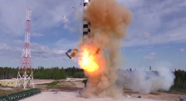 Испытание новой баллистической ракеты Сармат Испытание новой баллистической ракеты Сармат