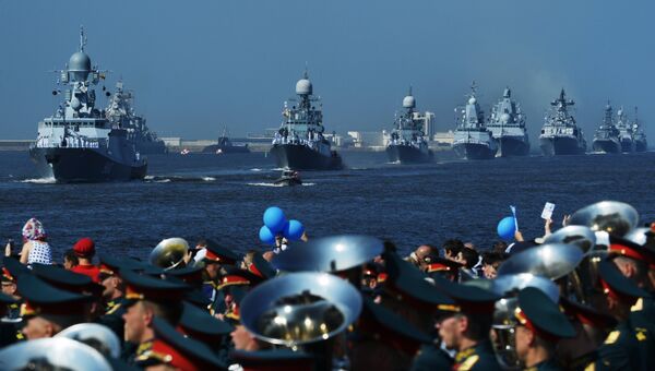Корабли ВМФ России на главном военно-морском параде в Кронштадте. 29 июля 2018 Корабли ВМФ России на главном военно-морском параде в Кронштадте. 29 июля 2018