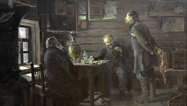 Репродукция картины Владимира Маковского Любители соловьев, 1872-1873 Репродукция картины Владимира Маковского Любители соловьев, 1872-1873