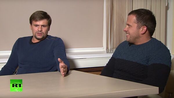 Александр Петров и Руслан Боширов во время интервью с главным редактором МИА Россия сегодня и телеканала RT Маргаритой Симоньян Александр Петров и Руслан Боширов во время интервью с главным редактором МИА Россия сегодня и телеканала RT Маргаритой Симоньян