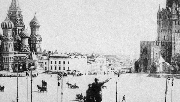 Первое электрическое освещение Красной площади Первое электрическое освещение Красной площади