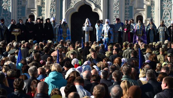 Молебен по случаю предстоящего предоставления автокефалии Украинской православной церкви в Киеве. 14 октября 2018 Молебен по случаю предстоящего предоставления автокефалии Украинской православной церкви в Киеве. 14 октября 2018