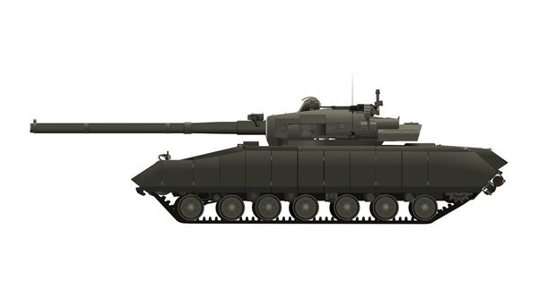 Объект 477 Боксер, получивший новый автомат заряжания на базе узлов ходовой части, изд. 434, выпуск 1993 г. Объект 477 Боксер, получивший новый автомат заряжания на базе узлов ходовой части, изд. 434, выпуск 1993 г.