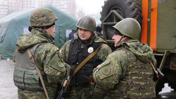 Украинские военнослужащие в Авдеевке Украинские военнослужащие в Авдеевке
