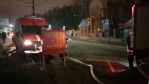 Ликвидация пожара в здании ритуальной службы в Люберцах Ликвидация пожара в здании ритуальной службы в Люберцах