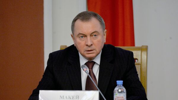 Глава МИД Белоруссии Владимир Макей на совместном заседании Коллегии министерств иностранных дел двух стран - России и Белоруссии в Минске. 21 ноября 2018 Глава МИД Белоруссии Владимир Макей на совместном заседании Коллегии министерств иностранных дел двух стран - России и Белоруссии в Минске. 21 ноября 2018