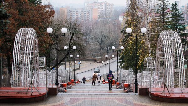 Лестница на Петровском спуске в Липецке Лестница на Петровском спуске в Липецке