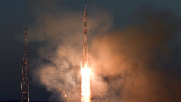 Старт ракеты-носителя Союз-ФГ с пилотируемым кораблем Союз МС-11. 3 декабря 2018 Старт ракеты-носителя Союз-ФГ с пилотируемым кораблем Союз МС-11. 3 декабря 2018