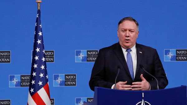 Госсекретарь США Майк Помпео во время встречи министров иностранных дел НАТО в Брюсселе. 4 декабря 2018 Госсекретарь США Майк Помпео во время встречи министров иностранных дел НАТО в Брюсселе. 4 декабря 2018