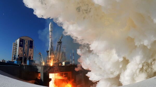 Запуск ракеты Союз с космодрома Восточный Запуск ракеты Союз с космодрома Восточный