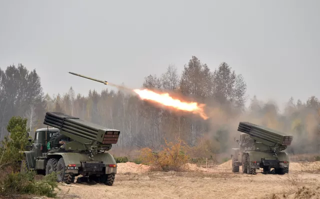 Украинская реактивная система залпового огня БМ-21