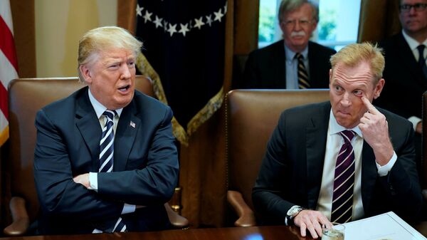 Президент США Дональд Трамп и Патрик Шанахан Президент США Дональд Трамп и Патрик Шанахан