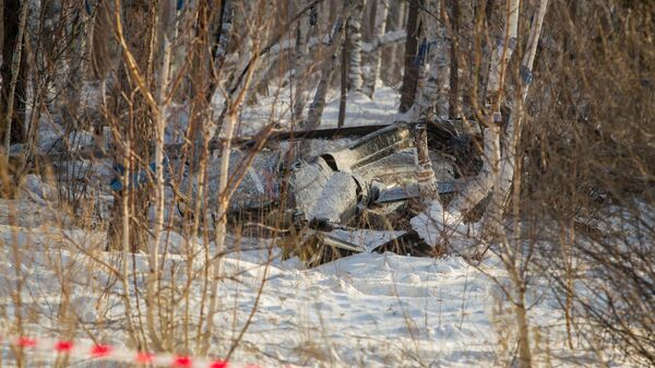 Место крушения вертолета Agusta A119 в районе поселка Верхняя Березовка в Бурятии. 30 декабря 2018 Место крушения вертолета Agusta A119 в районе поселка Верхняя Березовка в Бурятии. 30 декабря 2018