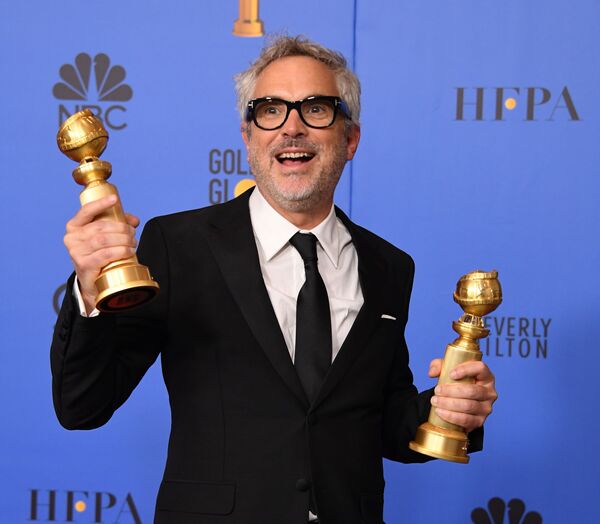 Режиссер Альфонсо Куарон на премии Золотой глобус. 6 января 2019 Режиссер Альфонсо Куарон на премии Золотой глобус. 6 января 2019