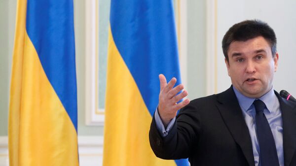 Глава МИД Украины Павел Климкин на пресс-конференции в Киеве Глава МИД Украины Павел Климкин на пресс-конференции в Киеве