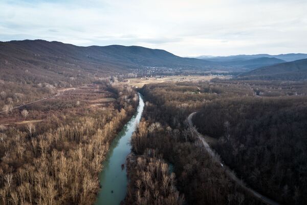 Река Псекупс и село Безымянное в Краснодарском крае Река Псекупс и село Безымянное в Краснодарском крае