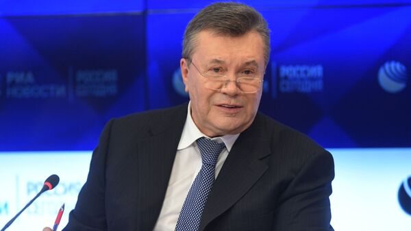 Бывший президент Украины Виктор Янукович на пресс-конференции в МИА Россия сегодня Бывший президент Украины Виктор Янукович на пресс-конференции в МИА Россия сегодня