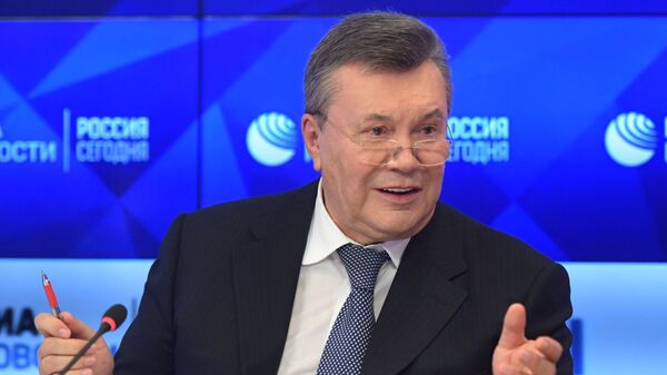 Бывший президент Украины Виктор Янукович на пресс-конференции в МИА Россия сегодня Бывший президент Украины Виктор Янукович на пресс-конференции в МИА Россия сегодня