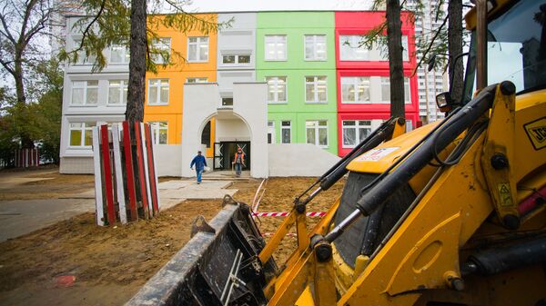 Строящийся детский сад Строящийся детский сад