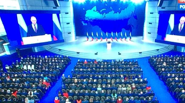Ежегодное послание президента РФ Владимира Путина к Федеральному Собранию. 20 февраля 2019 Ежегодное послание президента РФ Владимира Путина к Федеральному Собранию. 20 февраля 2019