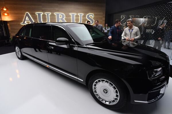 Автомобиль Aurus на Женевском автосалоне Автомобиль Aurus на Женевском автосалоне