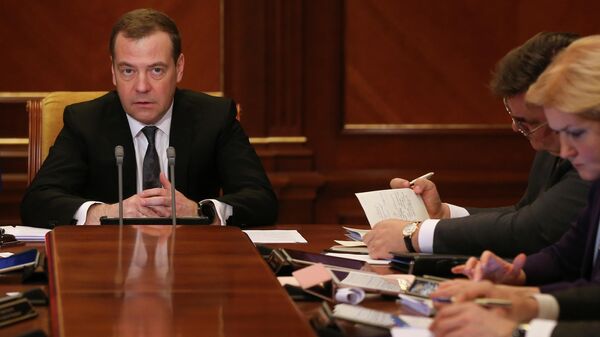 Дмитрий Медведев проводит заседание президиума Совета при президенте РФ по стратегическому развитию и национальным проектам.  18 марта 2019
