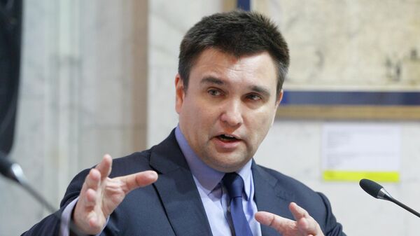 Министр иностранных дел Украины Павел Климкин во время пресс-конференции в Киеве Министр иностранных дел Украины Павел Климкин во время пресс-конференции в Киеве
