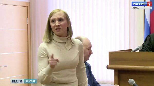 Елена Барабанщикова в зале суда