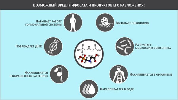 Возможный вред глифосата и продуктов его разложения Возможный вред глифосата и продуктов его разложения